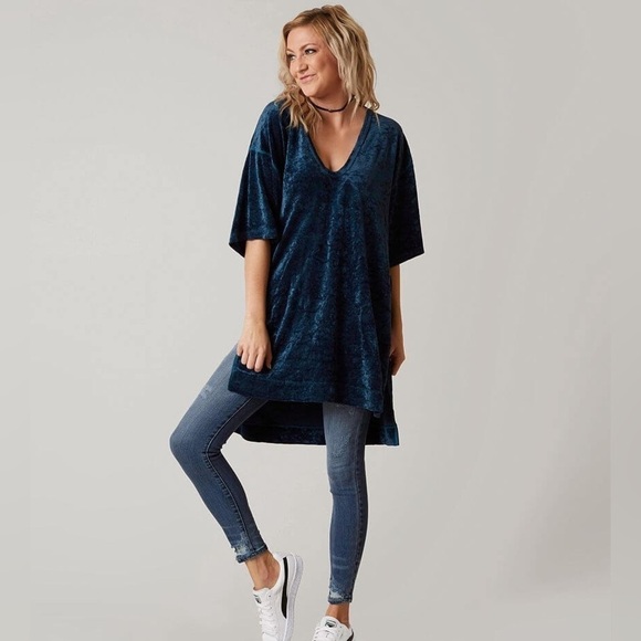 Free People We The Free Luxe Tunic Tee in Jewel  Sz. XS NWT - Picture 1 of 7